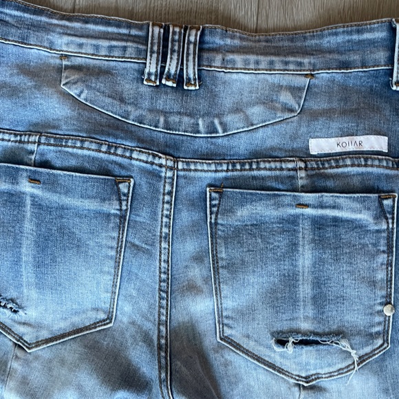 KOLLAR jeans Blow Out Knee Snap Ankle - Size 30 - Picture 4 of 5